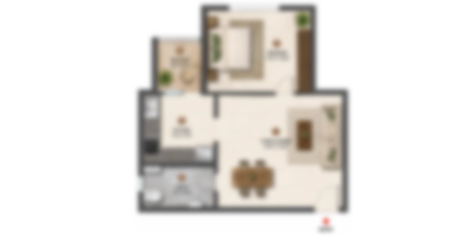 Parkglen Kalyan West 1 BHK Villa Floor Plan