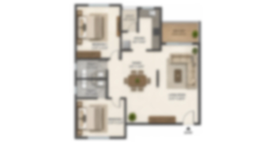 Parkglen Kalyan West 2 BHK Villa Floor Plan